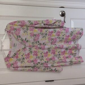 NWOT Blair Pink & Yellow Floral 3/4 Sleeve Top - 3X